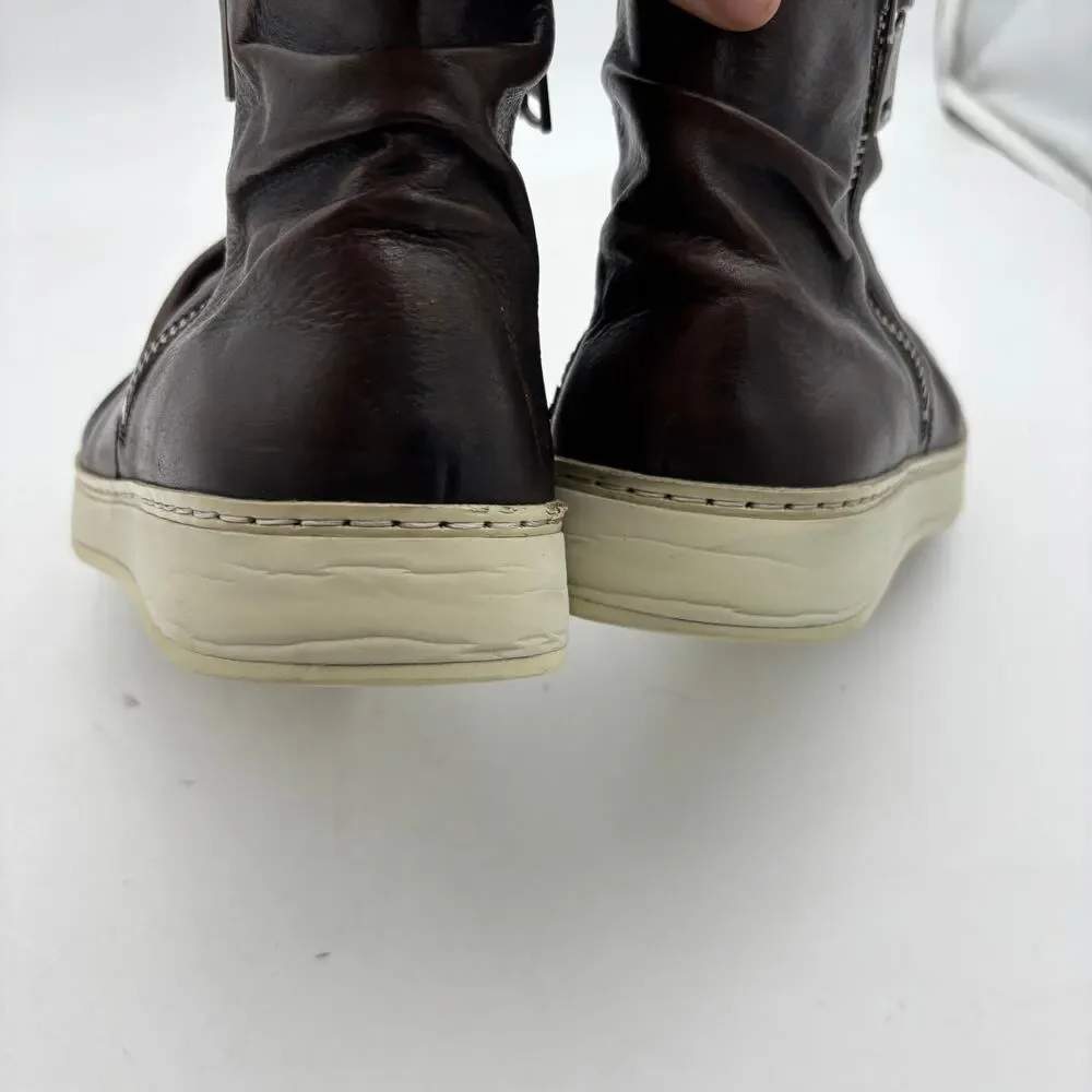 John Varvatos Collection 315 Mac Double Zip Leather Sneaker Boot Size 9.5M